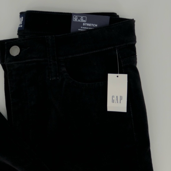 NWT Gap Black Super High Rise True Skinny Ankle Pant Size 30" Rise 11" - Picture 6 of 10
